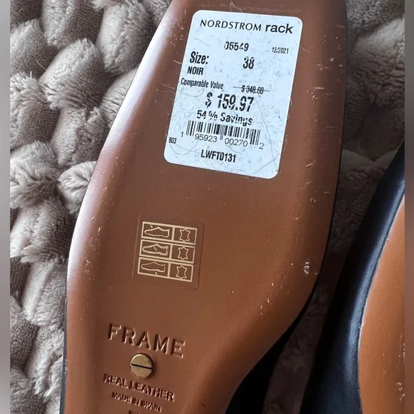 FRAME Black Leather Le Town Mules - Picture 10 of 13